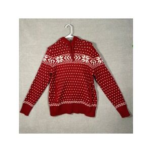 American Eagle Vintage Y2K Christmas Snowflake Hoodie Sweater Women's Medium